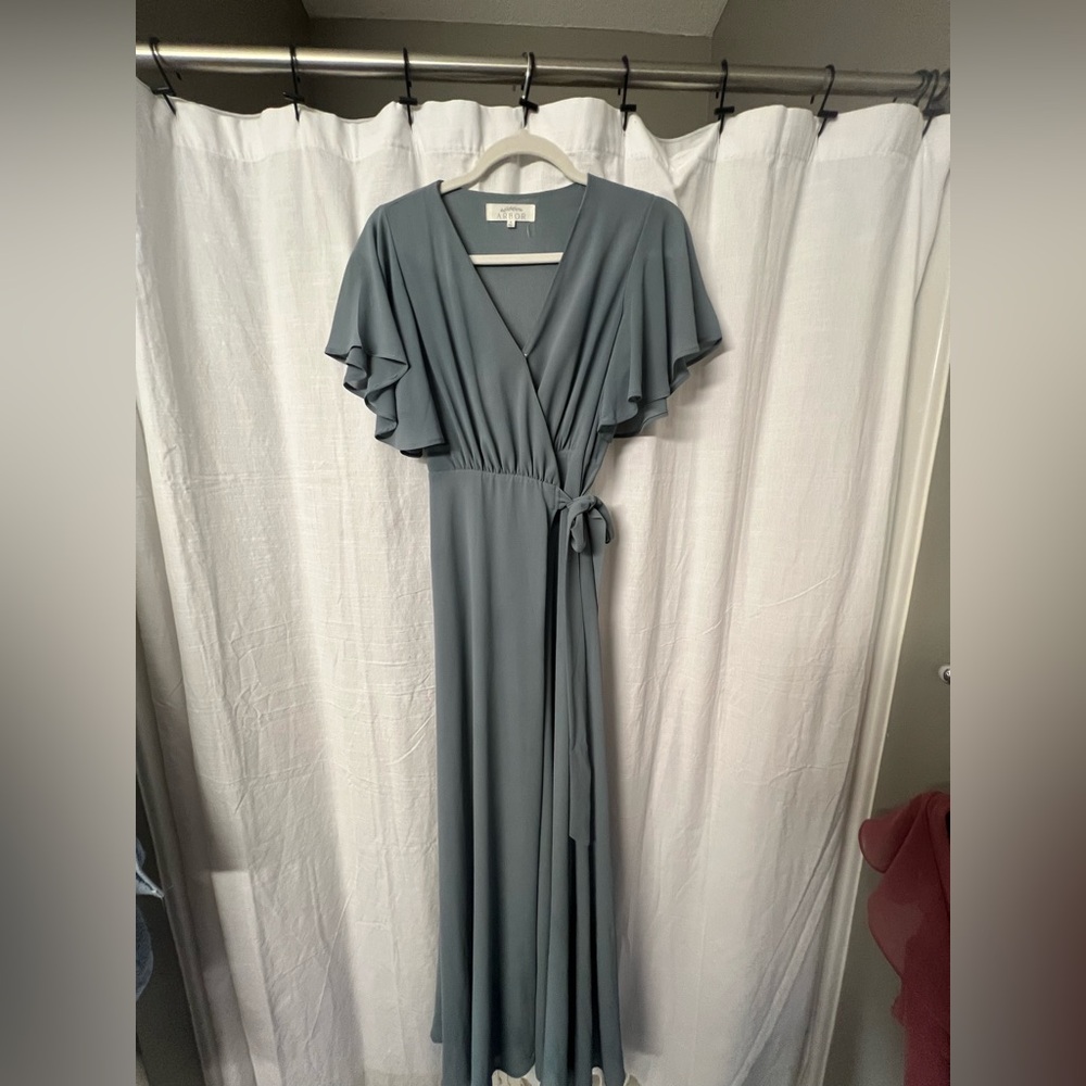 Full length wrap dress